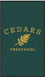 3' x 5' (35" x 59") Waterhog Inlay CEDARS PRESCHOOL Indoor | Outdoor Logo Mat