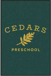 4' x 6' (45" x 69") Waterhog Inlay  CEDARS PRESCHOOL   Indoor /Outdoor Logo Mat