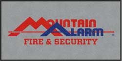 3' x 6' (35" x 69") ColorStar Impressions MOUNTAIN ALARM   Indoor Logo Mat