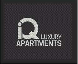 2'6" x 3' (30" x 35") Superscrape Impressions IQ LUXURY Rubber Logo Mat