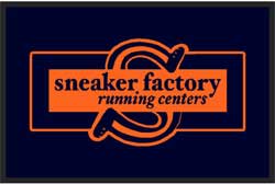 2' x 3' (24" x 35")  Berber Impressions HD SNEAKER FACTORY  Indoor-Outdoor Logo Mat