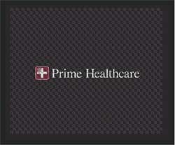 2'6" x 3' (30" x 35") Superscrape Impressions PRIME HEALTHCARE  Rubber Logo Mat