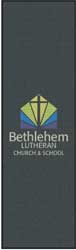 3' x 10' (35" x 119") Waterhog Impressions HD BETHLEHEM LUTHERAN  Indoor/Outdoor Logo Mat