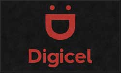 3' x 5' (35" x 58") Digiprint HD DIGICEL Indoor Logo Mat