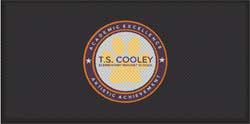 4' x 8' (45" x 95") Superscrape Impressions TS COOLEY Rubber Logo Mat