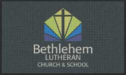 3' x 5' (35" x 58") Waterhog Impressions HD BETHLEHEM LUTHERAN  Indoor-Outdoor Logo Mat
