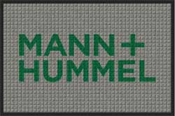 2' x 3' (24" x 35") Waterhog Impressions HD MANN + HUMMEL  Indoor-Outdoor Logo Mat