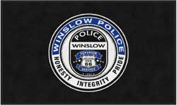 3' x 5' (35" x 58") Digiprint HD WINSLOW POLICE DEPT  Indoor Logo Mat