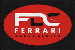 4' x 6' (45" x 69") Colorstar Impressions FERRARI DANCE CENTER  Indoor Logo Mat