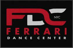 4' x 6' (45" x 69") Waterhog Impressions HD FERRARI DANCE CENTER  Indoor/Outdoor Logo Mat