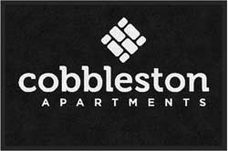 2 'x 3' (24" x 35") Digiprint HD COBBLESTONE  Indoor Logo Mat