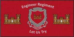 4' x 8' (45" x 95") Waterhog Impressions HD ENGINEER REGIMENT  Indoor/ Outdoor Logo Mat