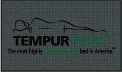 3' x 5' (35" x 58") Waterhog Impressions HD MATTRESS CAPITAL TEMPUR PEDIC Indoor-Outdoor Logo Mat