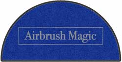 3' x 6 (35" x 69") Half Circle Digiprint HD Custom Shapes AIRBRUSH MAGIC Indoor Logo mat