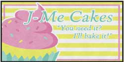 3' x 6' (35" x 69") Digiprint HD J-ME CAKES Indoor Logo Mat
