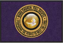 2 'x 3' (24" x 35") Digiprint HD WORD CHURCH  Indoor Logo Mat