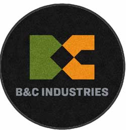 3'4" Round (40") Digiprint HD Custom Shape B&C INDUSTRIES   Indoor Logo Mat