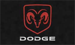 6' x 10' (68" x 119") Digiprint HD DODGE  Indoor Logo mat