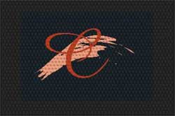 2'6" x 3' (30" x 35") Superscrape Impressions CORNERSTONE  Rubber Logo Mat