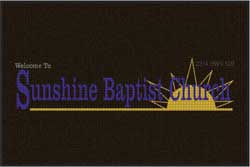 4' x 6' (45" x 69") Waterhog Impressions HD SUNSHINE BAPTIST  Indoor/Outdoor Logo Mat