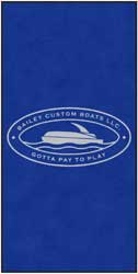 5' x 10' (59" x 119") Digiprint HD BAILEY CUSTOM BOATS  Indoor Logo mat