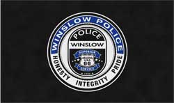 6' x 10' (68" x 119") Digiprint HD WINSLOW POLICE DEPT Indoor Logo mat