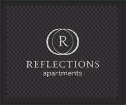 2'6" x 3' (30" x 35") Superscrape Impressions  REFLECTIONS  Rubber Logo Mat