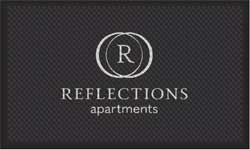 3' x 5' (35" x 56") Superscrape Impressions REFLECTIONS  Rubber Logo Mat