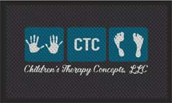 3' x 5' (35" x 56") Superscrape Impressions CTC Rubber Logo Mat