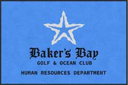 4' x 6' (45" x 69") ColorStar Impressions BAKER'S BAY   Indoor Logo Mat