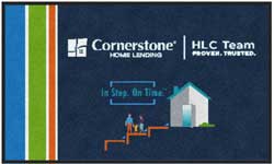 3' x 5' (35" x 59") Digiprint HD CORNERSTONE Indoor Logo Mat