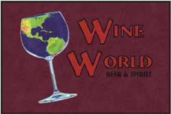 4' x 6' (45" x 69") Digiprint HD WINE WORLD Indoor Logo Mat