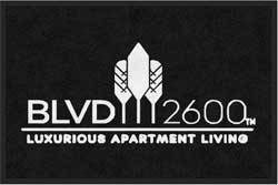 2 'x 3' (24" x 35") Digiprint HD BLVD 2600  Indoor Logo Mat