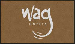 3' x 5' (35" x 59") ColorStar Impressions WAG HOTELS Indoor Logo Mat
