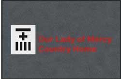 4' x 6' (45" x 69") ColorStar Impressions OUR LADY OF MERCY  Indoor Logo Mat