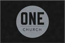4' x 6' (45" x 69") Digiprint HD ONE CHURCH  Indoor Logo Mat