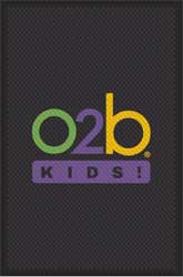 4' x 6' (46" x 69") Superscrape Impressions O2B KIDS Rubber Logo Mat