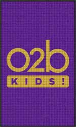 3' x 5 (35" x 59") Waterhog Inlay O2B KIDS  Indoor/Outdoor Logo Mat