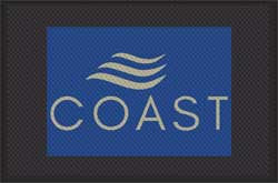 4' x 6' (46" x 69") Superscrape Impressions COAST  Rubber Logo Mat