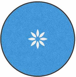 6' Round (68" inches) Digiprint HD Custom Shape INVISALIGN Indoor Logo Mat