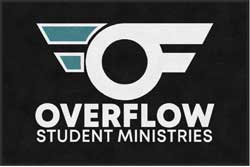 4' x 6' (45" x 69") ColorStar Impressions OVERFLOW  Indoor Logo Mat