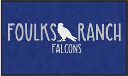 3' x 5' (35" x 59") ColorStar Impressions FOULKS RANCH  Indoor Logo Mat
