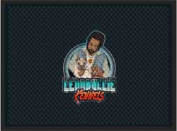 3' x 4' (34" x 45.5") Superscrape Impressions  LEDDBULLIE  Rubber Logo Mat