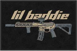 2 'x 3' (24" x 35") Digiprint HD LIL BADDIE  Indoor Logo Mat
