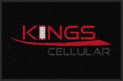 2' x 3' (24" x 35") Waterhog Impressions HD KINGS CELLULAR  Indoor-Outdoor Logo Mat
