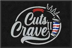 2 'x 3' (24" x 35") Digiprint HD CUTS CRAVE  Indoor Logo Mat