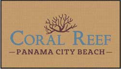 4' x 7'(45" x 83") Waterhog Inlay CORAL REEF Indoor/Outdoor Logo Mat