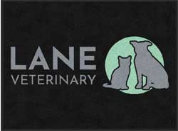 3' x 4' (35" x 47") Digiprint HD  LANE VETERINARY Indoor Logo Mat