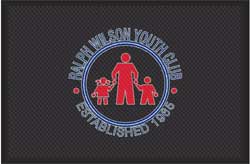 4' x 6' (46" x 69") Superscrape Impressions  RALPH WILSON  Rubber Logo Mat