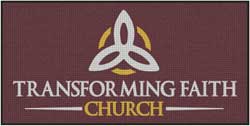 4' x 8'(45" x 95") Waterhog Inlay TRANSFORMING FAITH CHURCH  Indoor/Outdoor Logo Mat